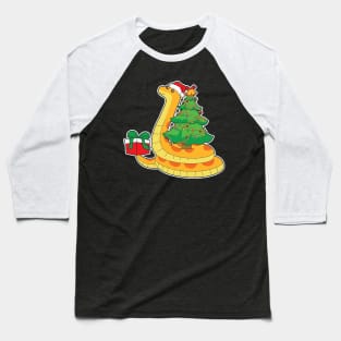 Snake Christmas Tree Reptile Xmas Snake Lover Christmas gift Baseball T-Shirt